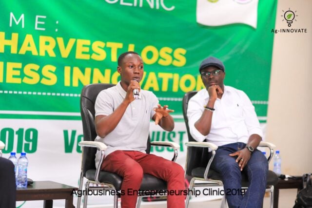 Seyram Mantey, CEO of Kwidex speaking at the Agribusiness Entrepreneurship Clinic in 2019