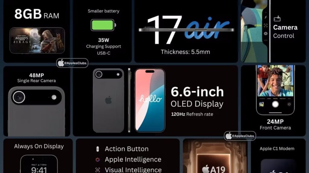 iPhone 17 Air specs