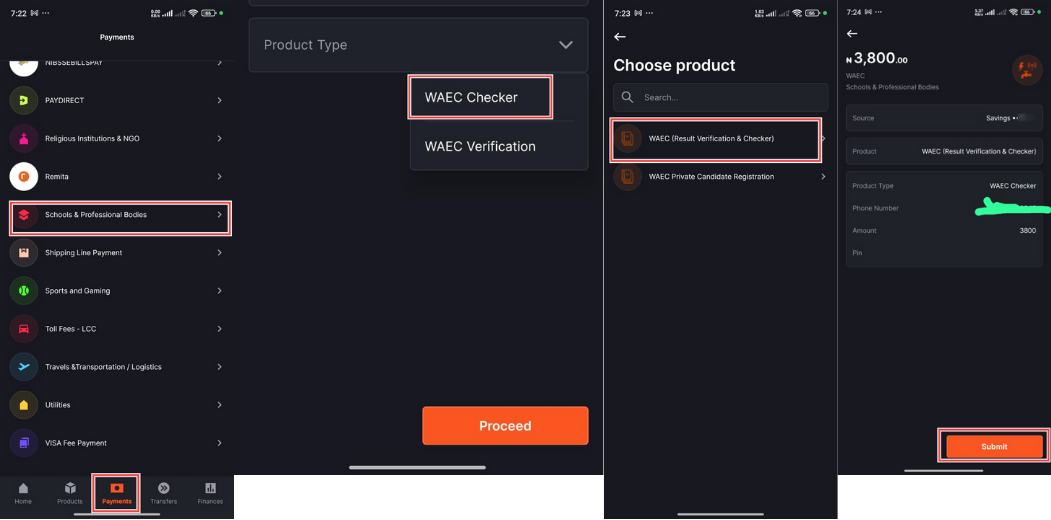 GT mobile app to buy WAEC scratch card online