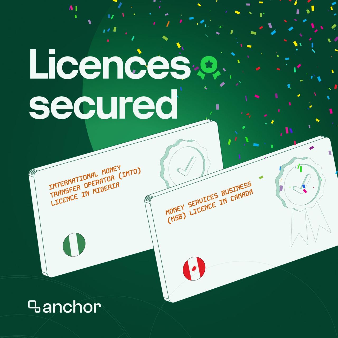 Anchor secures cross-border payment licences to expand compliance foundation for global money movement