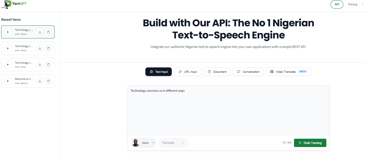 YarnGPT Nigerian text-to-speech