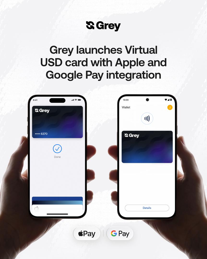 Grey Launches Upgraded Virtual Card with Apple Pay and Google Pay Support