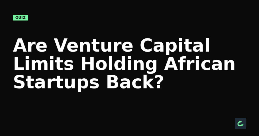 Are Venture Capital’s Limits Holding African Startups Back?