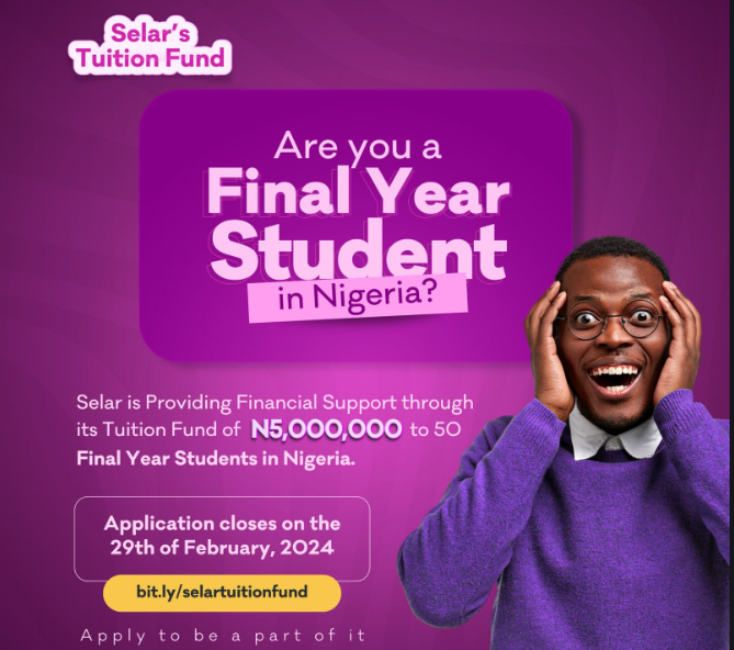 Selar launches ₦5 million tuition support project to aid 50 Nigerian tertiary students