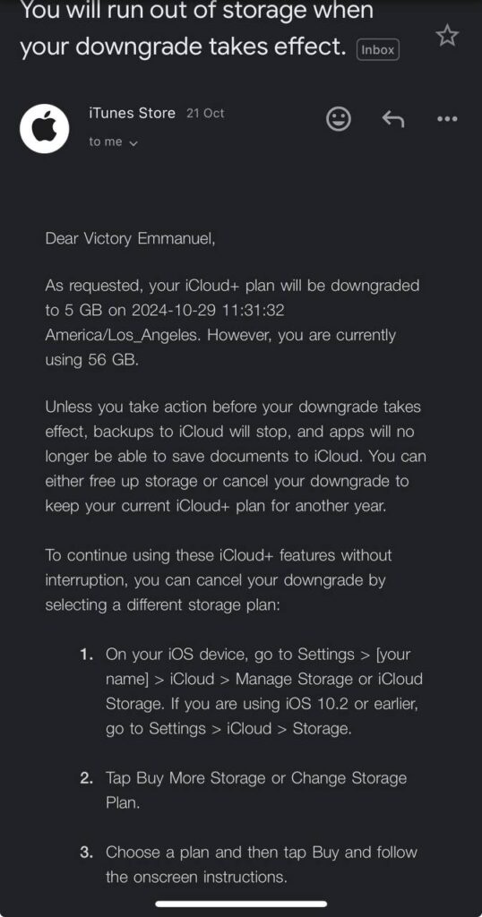 How to cancel your iCloud storage plan on an iPhone.