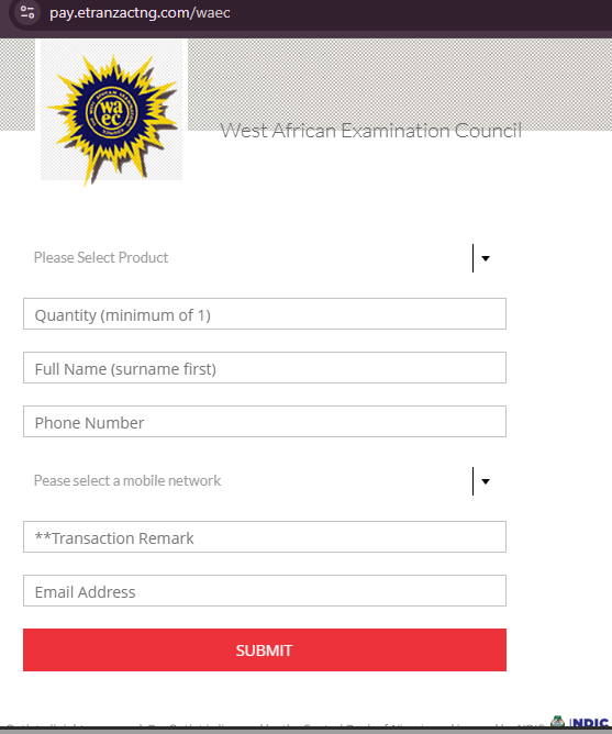 etranzact app to buy WAEC scratch card online