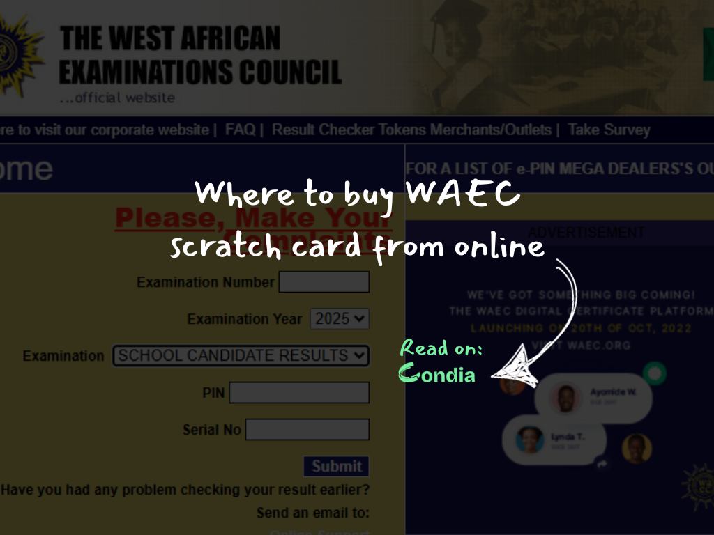 Eight reliable ways to get WAEC 2025/2026 scratch card online