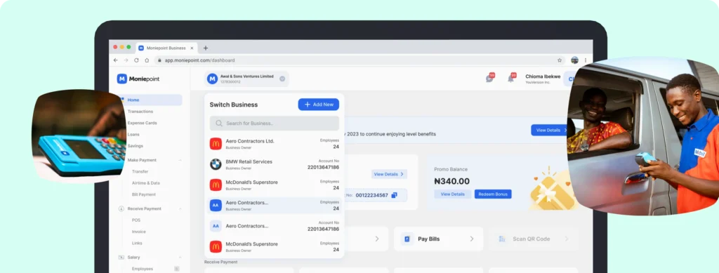 Moniepoint Dashboard