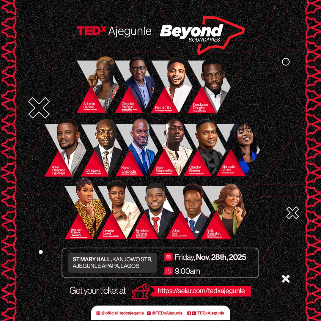 All eyes on TEDxAjegunle 2025: The countdown begins as changemakers, tech scholarships, and bold conversations await