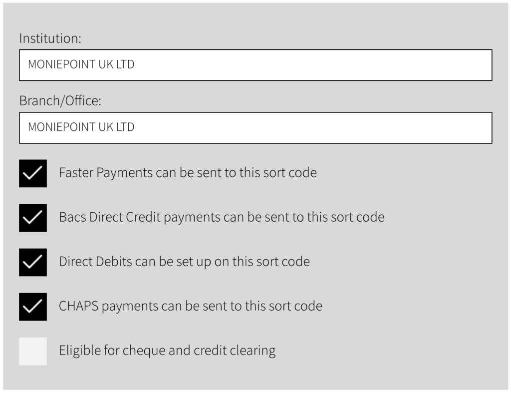 Moniepoint GBP account capabilities