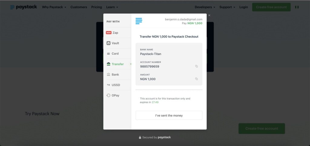 Zap on Paystack Checkout